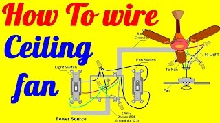 How To Wire Ceiling Fan With Light Switch [upl. by Sykes658]