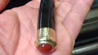 Setting Carnelian cabochon into the pommel of a reamer [upl. by Ahseyn715]