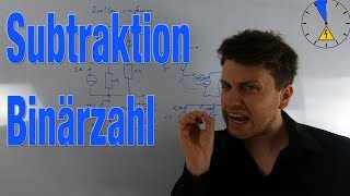 Subtraktion Binärzahl Dualzahl Beispiel 2 Negativ [upl. by Einniw62]