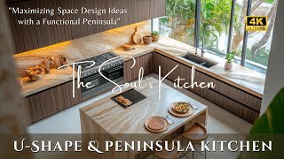 Maximizing Space Stylish UShape Kitchen Design Ideas with a Functional Peninsula for Modern Living [upl. by Ogilvie]