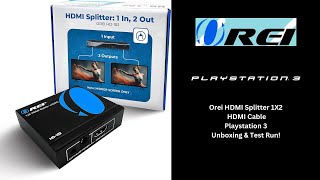 Orei HDMI Splitter Unboxing amp Setup PS3 Connect Testing [upl. by Emoryt]