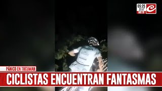 Tremendo video fantasma tucumano atemoriza a ciclistas en el bosque [upl. by Handler349]