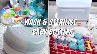 How to Wash amp Sterilise Baby Bottles 👶🍼  First Time Mum UK [upl. by Joelie520]