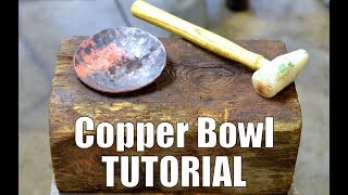 How to Forge Copper Bowls on a Dishing Stump  Forming Copper for Blacksmiths [upl. by Marston47]