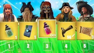 The RANDOM PIRATES OF THE CARIBBEAN Challenge in Fortnite [upl. by Mota]