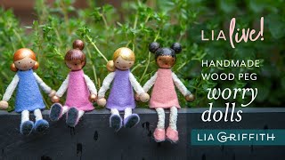 DIY Wood Peg Worry Dolls [upl. by Acessej369]