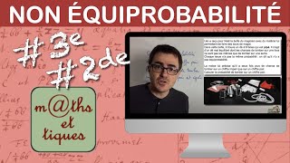 Calcul de probabilité  Cas de non équiprobabilité  TroisièmeSeconde [upl. by Eceryt]