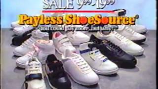 Payless Shoe Source  Store  Pro Wing Commercial 1989 [upl. by Eldorado719]