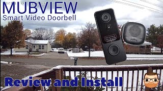 MUBVIEW Wireless Doorbell Camera with Chime Review and Installation wirelesscamera wificamera [upl. by Pietra]