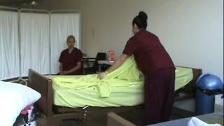 CNA Skills Making an Unoccupied bed [upl. by Dannica]