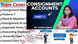 Consignment Accounts  Accounting Of Consignment  BCom 1st Year  BBA  Part1  MCom [upl. by Welford367]