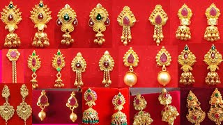 Gold wonder earrings designs with weight and price  latest top jhumkas 169 [upl. by Penny]