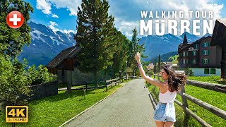 Mürren Spectacular Swiss Views  A 4K Walk To Remember [upl. by Esidarap]