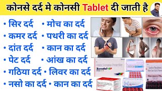 कोनसे दर्द मे कोनसी Tablet दी जाती है।Painkiller tablet। Painkiller। Body Pain। [upl. by Elletse168]