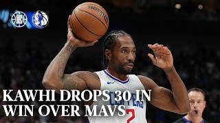 Kawhi Leonard DoubleDoubles In Win Over Mavs  LA Clippers [upl. by Osnohpla]