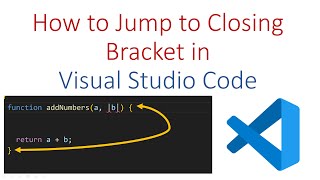 Navigate Code Like a Pro Jump to Closing Brackets in VS Code [upl. by Ramiah311]