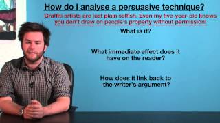 VCE English  How to analyse persuasive techniques Language Analysis [upl. by Ellora842]