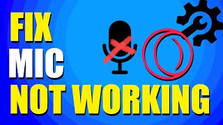 How To Fix Discord Mic Not Working On Opera GX Quick Fix [upl. by Hairam]