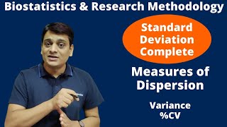 Part 13 Standard Deviation Complete Calculations  Variance  Coefficient of Variation  Statistics [upl. by Karlens590]