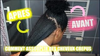 COMMENT ASSOUPLIR DES CHEVEUX CREPUS  Wangalux [upl. by Addam]