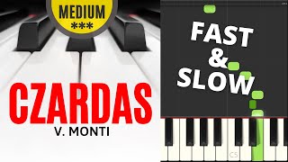 Czardas MONTI I Beautiful Simplified Version I Easy Medium Piano Tutorial SOLO Sheet Music [upl. by Lebazej635]