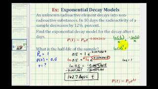 Ex Exponential Decay Function  Half Life [upl. by Lehcim21]