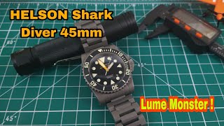 HELSON Shark Diver 45mm quot TITANIUM quot [upl. by Emmaline]