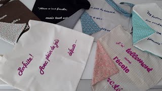 Tuto tote bag facile avec couture anglaise et pose de flex [upl. by Pravit]