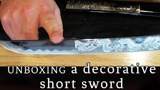 Unboxing a decorative short sword [upl. by Gilburt]