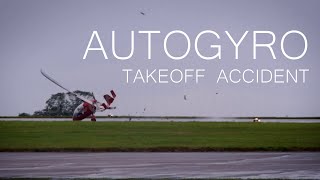 Gyrocopter crashes on takeoff [upl. by Ecnahoy981]