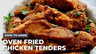 How to Make Healthier Oven Fried Chicken Tenders [upl. by Chivers460]