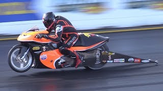 DRAG Bikes amp Motorcycles at NitrOlympX 2017  Top Fuel Turbo Hayabusa Pro Stock amp More [upl. by Cristina954]