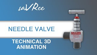 Technical 3D Animation  Needle Valve [upl. by Ailiec]