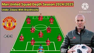 Squad Depth Manchester United Under Zidane With Branthwaite amp Guimaraes 20242025  11 May 2024 [upl. by Imij]