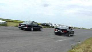 Mercedes W124 320E vs W126 SEC Koenig widebody [upl. by Retnuh]