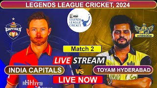 🔴LLC Live  India Capitals vs Toyam Hyderabad Live Cricket Score amp Commentary [upl. by Billmyre790]