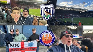 WBA VS ALDERSHOT VLOG PYROS LIMBS A WIN AS THE SHOTS TAKE OVER THE HAWTHORNS [upl. by Ecnerrot]