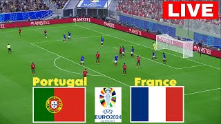 🔴LIVE  PORTUGAL vs FRANCE I QUARTER FINAL I EURO 2024 I FULL MATCH STREAMING I eFOOTBALL PES21 GAME [upl. by Lehctim]