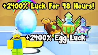 I Opened New Egg With 2400 Luck For 48 Hours To Get These In Pet Simulator 99 [upl. by Kallman]