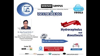 Hydrocephalus case discussion Anesthesia for supratentorial tumours  Dr Ajay  Webinar CAMPUS [upl. by Connolly968]