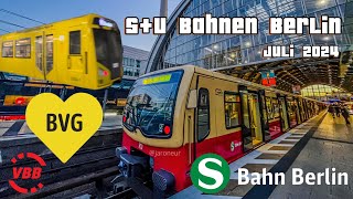 SU Bahnen Berlin 🇩🇪  SBahn Berlin  BVG  VBB  Juli 2024 [upl. by Atsiuqal]