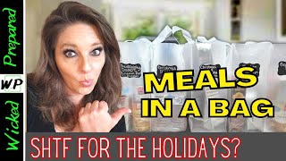 How Im keeping traditions alive  EMERGENCY MEAL KITS for the holidays  Budget Prepping SHTF 2023 [upl. by Beall327]