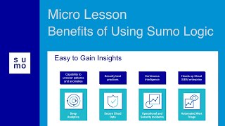 Micro Lesson Benefits of Using Sumo Logic [upl. by Eiuqnimod]