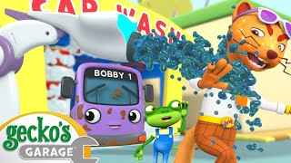 Car Wash Competition  Geckos Garage  Trucks For Children  Cartoons For Kids [upl. by Friedlander]