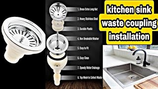 kitchen sink waste coupling कैसे लगाये How to installation kitchen sink coupling [upl. by Pontius688]