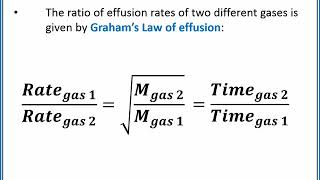 CHEMISTRY 101  Diffusion and effusion of gases [upl. by Dumah846]