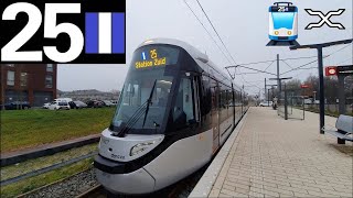 🚊 GVB Rnet Amsterdam Tramlijn 25 Cabinerit Station Zuid – Westwijk Amstelveenlijn CAF Urbos 100 15G [upl. by Sackman]