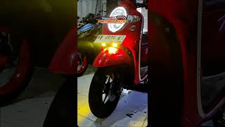 BullAES CO2 laser mini super terang terpasang di Scoopy [upl. by Stanislaus]