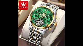 OLEVS 9910 green Dial Watch  Easy Shopping Zone  Bangla Watch Tutorial [upl. by Rucker]