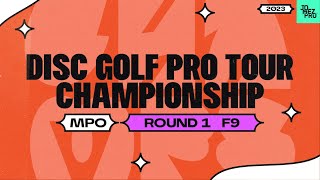 2023 Disc Golf Pro Tour Championship  MPO R1F9 Heimburg Robinson Buhr Wysocki  Jomez Disc Golf [upl. by Ney]